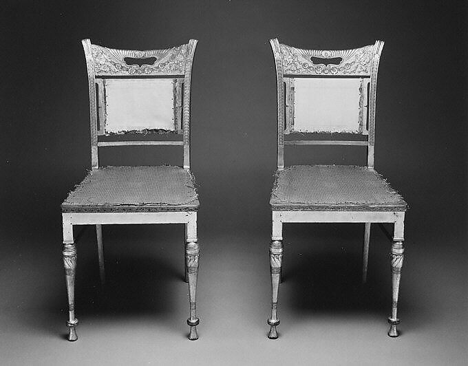 Side Chair, Herter Brothers (German, active New York, 1864–1906), Gilded maple, American