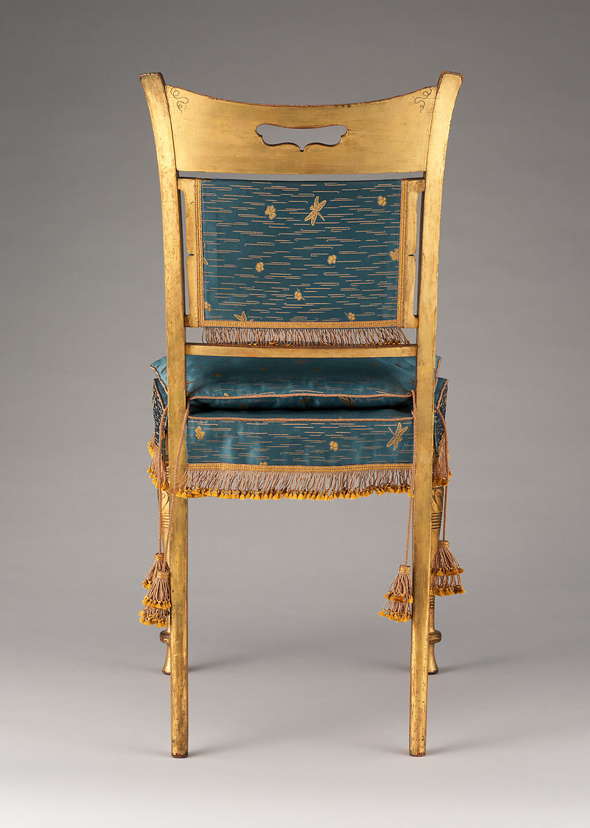 Side Chair, Herter Brothers (German, active New York, 1864–1906), Gilded maple, American