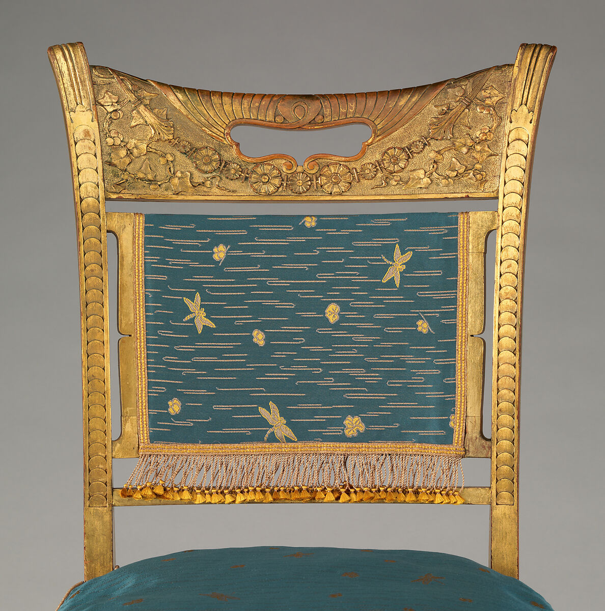 Side Chair, Herter Brothers (German, active New York, 1864–1906), Gilded maple, American