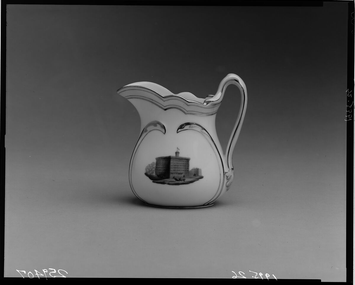 Pitcher, French Maker, Porcelain, overglaze enamel decoration and gilding, American