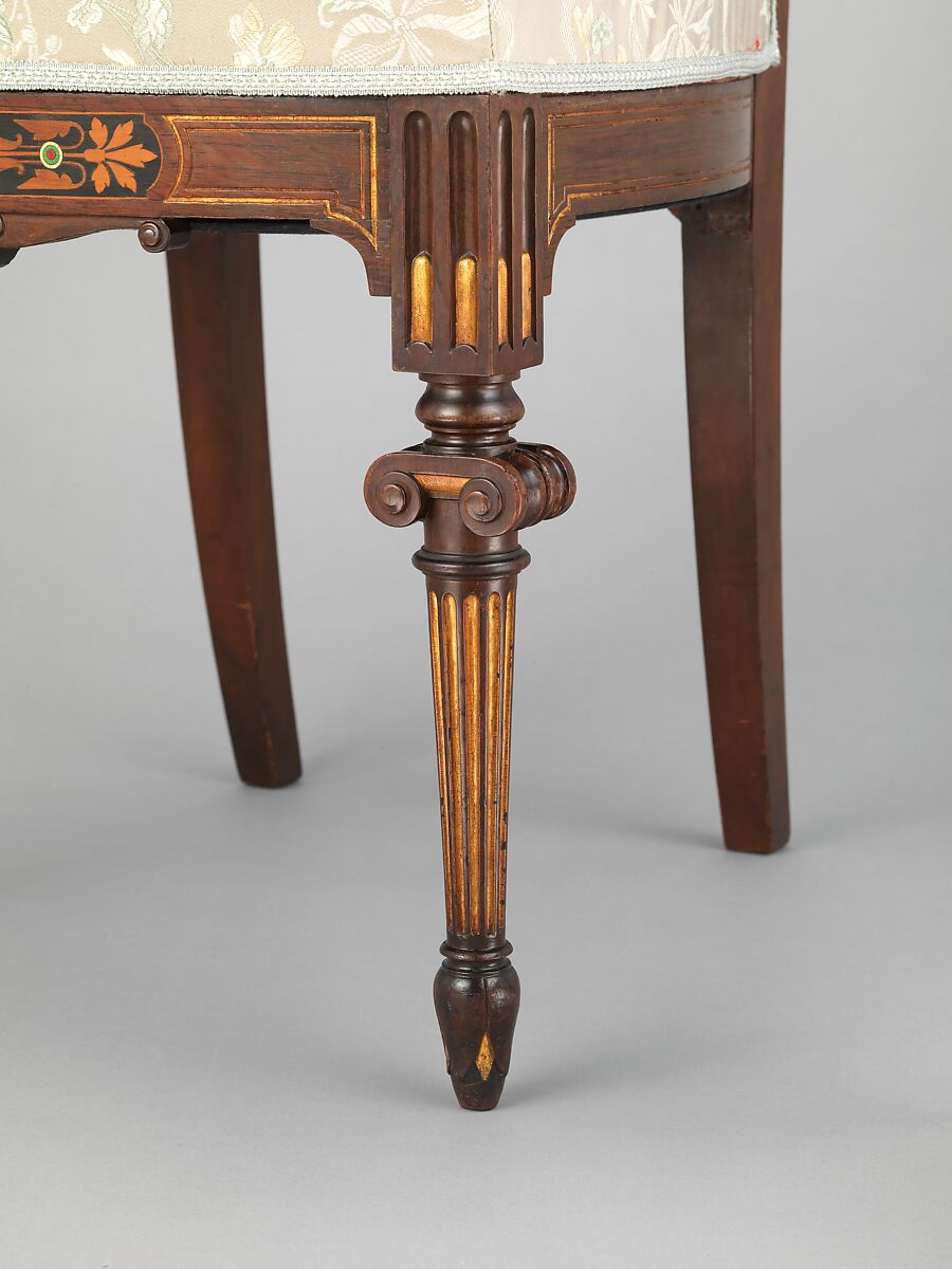 Chair, Herter Brothers (German, active New York, 1864–1906), Rosewood; marquetry of various woods; gilding composition material, American