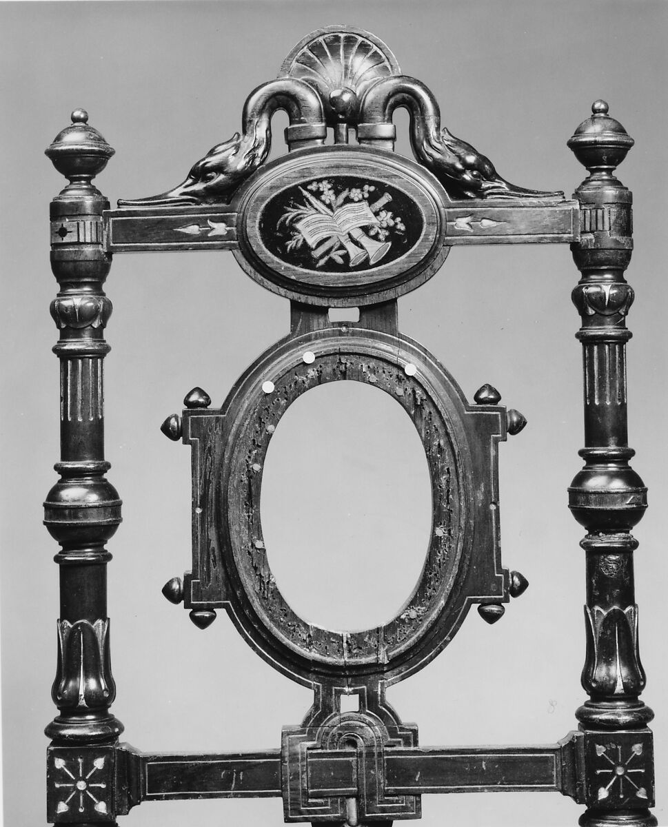 Chair, Herter Brothers (German, active New York, 1864–1906), Rosewood; marquetry of various woods; gilding composition material, American