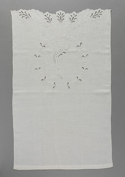 Embroidered Show Towel, Bertha Terrell Udell (1895–1986), Embroidered linen, American 