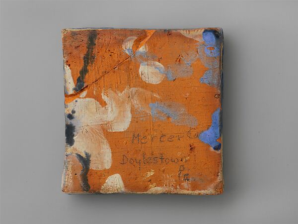 Tile, Designed by Henry Chapman Mercer (1856–1930), Earthenware, American
