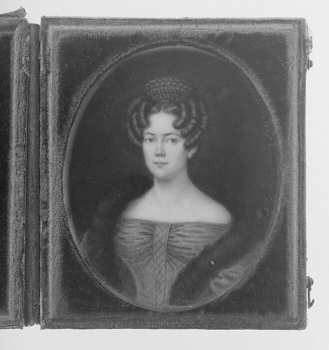 Mrs. Thomas Dillard (Matilda Kuhl), Jean Christophe Alexandre (active 1834–1839), Watercolor on ivory, American 