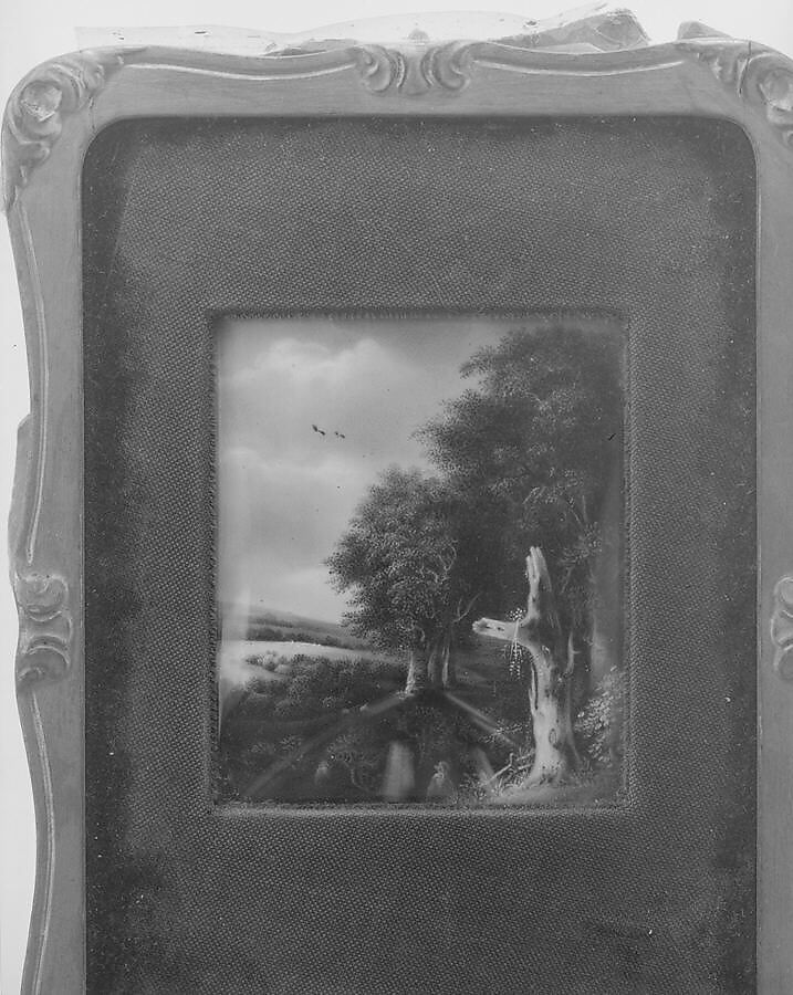 The Stump (after Ruisdael), William Russell Birch (American (born England), Warwick 1755–1834 Philadelphia, Pennsylvania), Enameled copper, American 