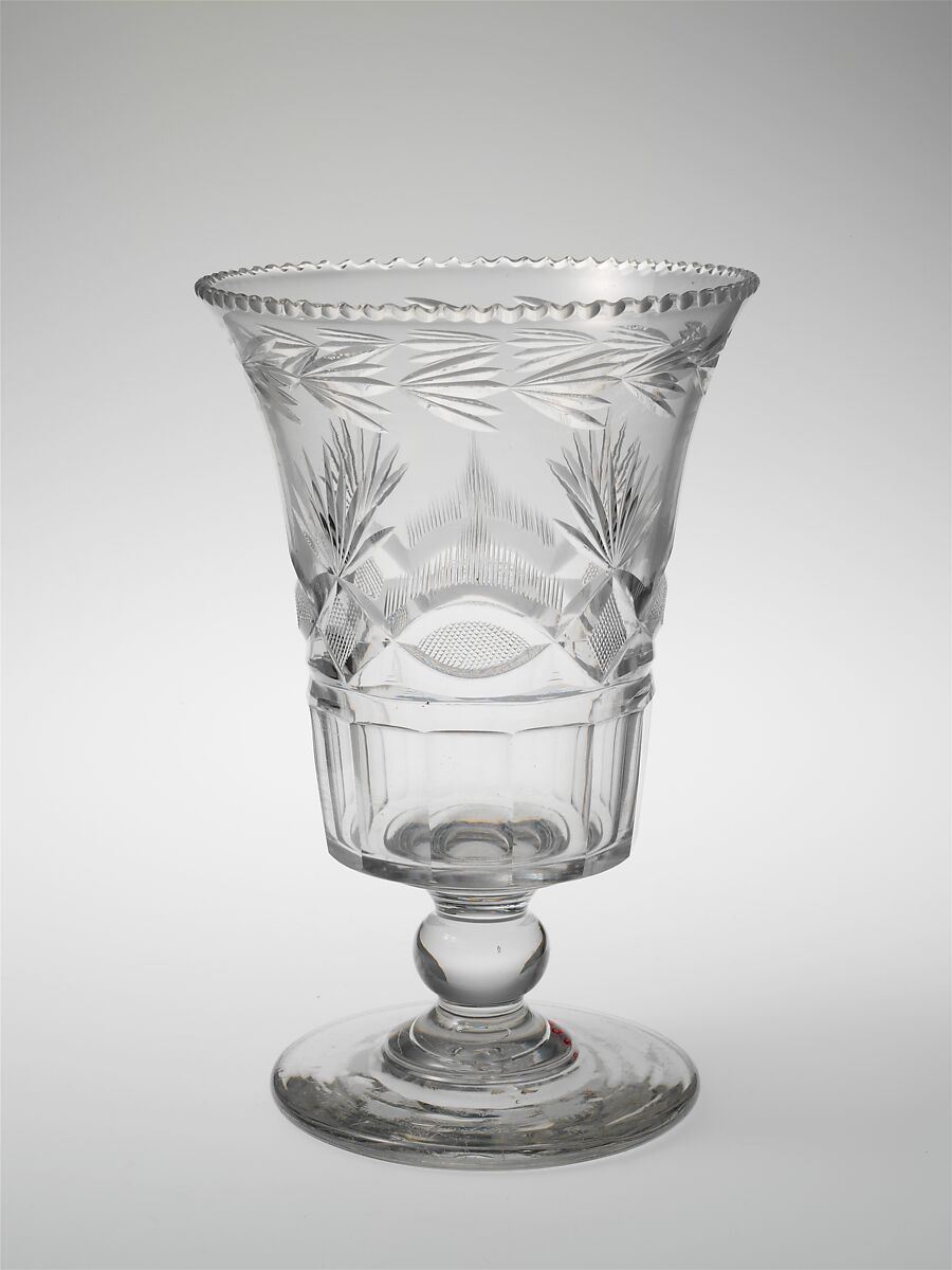 Celery vase, Possibly Bakewell, Page &amp; Bakewell (1808–1882) or, Blown and cut glass, American 