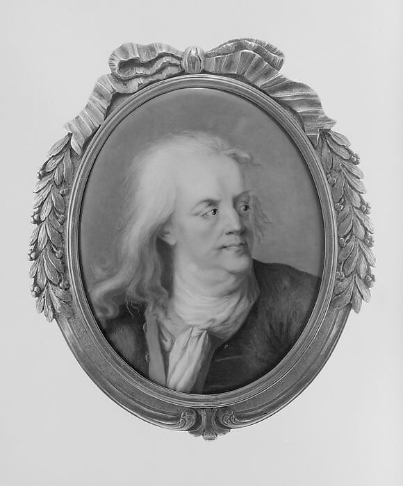 Benjamin Franklin, Dulieu du Chenevoux, Enameled copper, French 