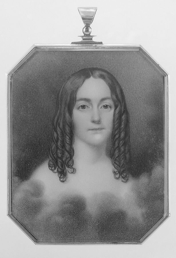 Maria Margaretta Oswald, Thomas Seir Cummings (American (born England), Bath 1804–1894 Hackensack, New Jersey), Watercolor on ivory, American 