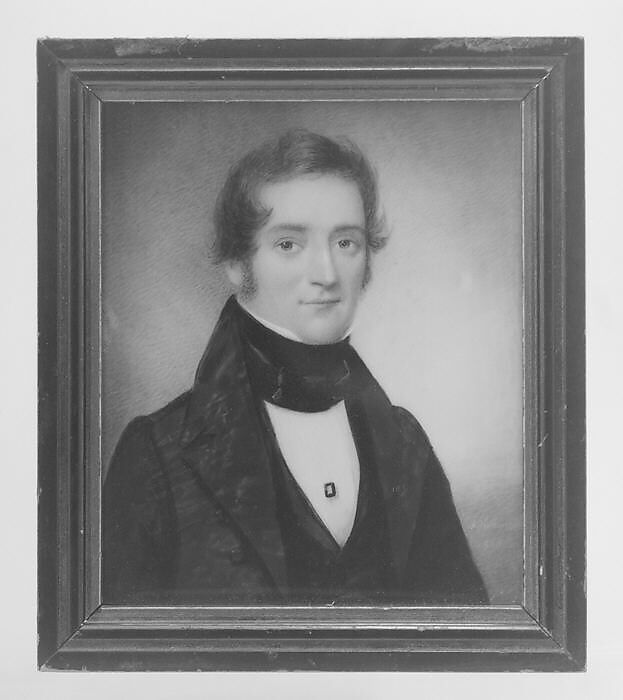 Portrait of a Gentleman, Anson Dickinson (1779–1852), Watercolor on ivory, American 