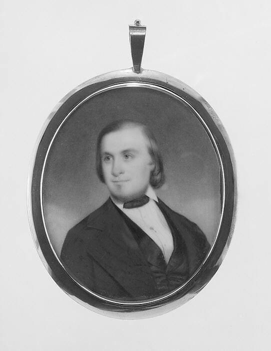 Portrait of a Gentleman, Edward S. Dodge (1816–1857), Watercolor on ivory, American 
