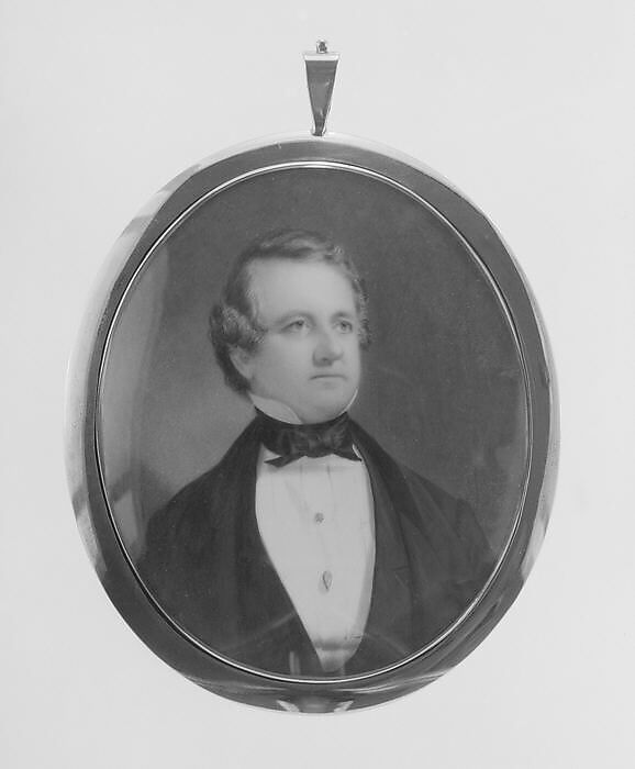 Portrait of a Gentleman, Edward S. Dodge (1816–1857), Watercolor on ivory, American 