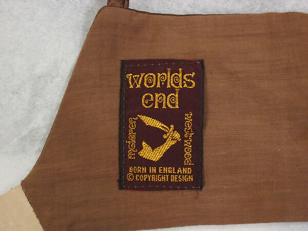 Brassiere, Vivienne Westwood (British, 1941–2022), silk (probably), leather, metal, British