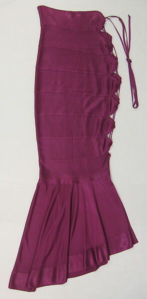 Evening dress, Azzedine Alaïa (French (born Tunisia), Tunis 1935–2017 Paris), acetate, French