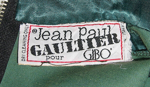 Dress, Jean Paul Gaultier (French, born 1952), wool or cotton (probably), synthetic fiber (probably), French