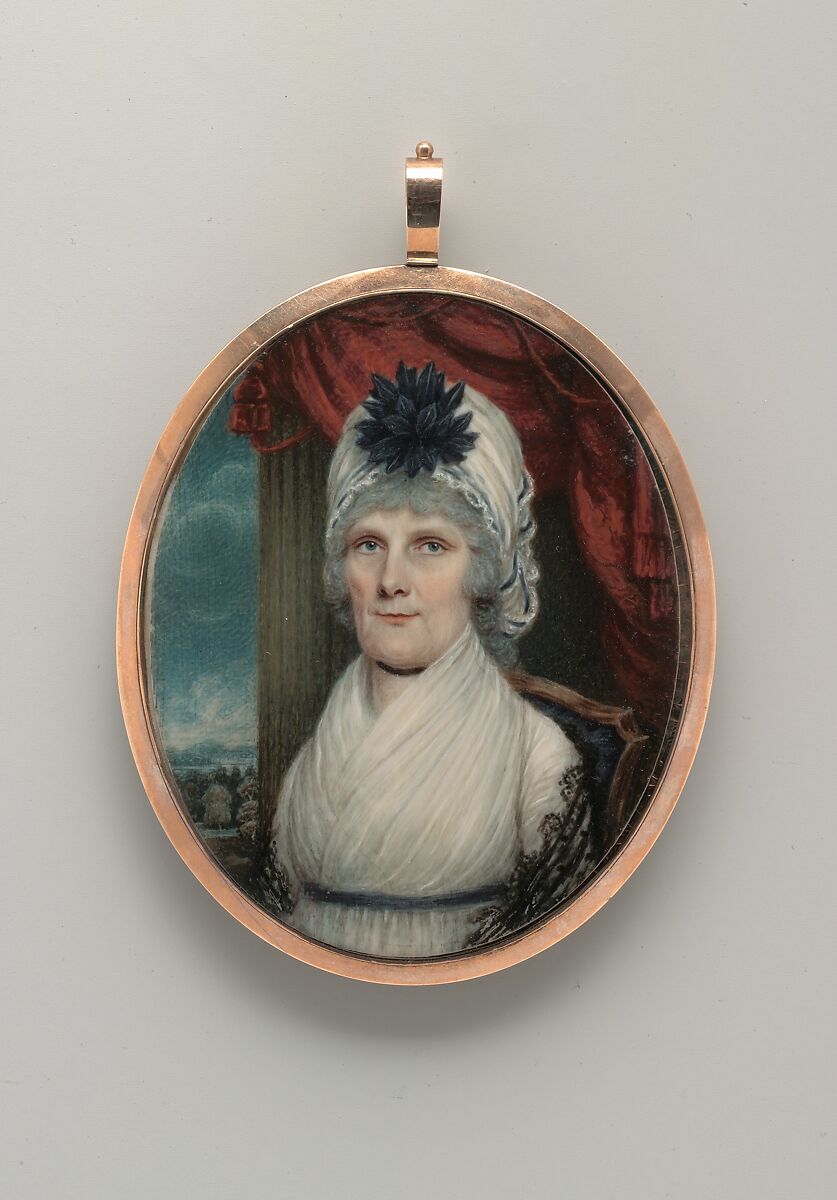 Portrait of a Lady, Robert Field (American (born England), Gloucestershire ca. 1769–1819 Kingston, Jamaica), Watercolor on ivory, American 