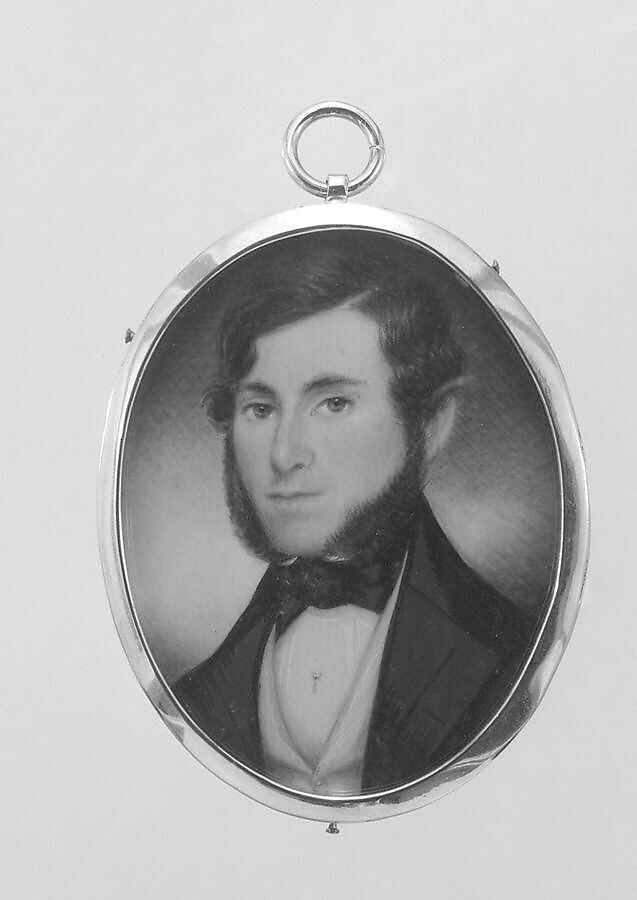 Portrait of a Gentleman, Watercolor on ivory, American 