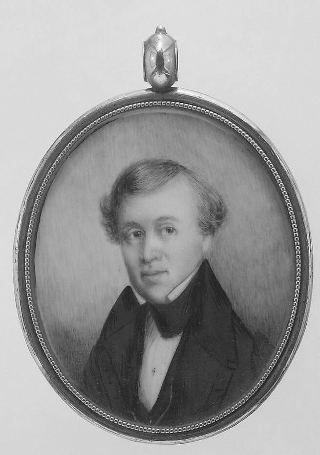 Portrait of a Gentleman, William Lewis (1788–after 1838), Watercolor on ivory, American 