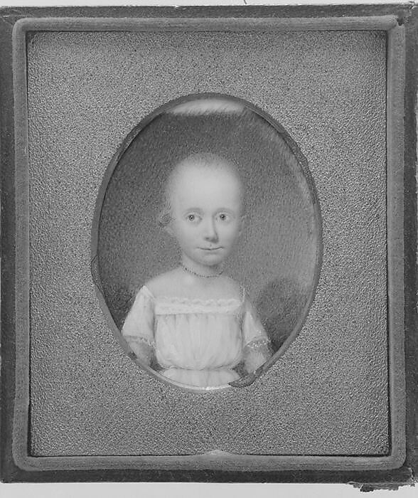 Portrait of a Child, William Lydston Jr. (ca. 1813–1881), Watercolor on ivory, American 