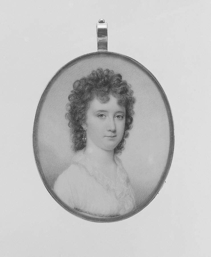 Mrs. Samuel Denman (Anna Maria Hampton), Edward Greene Malbone (1777–1807), Watercolor on ivory, American 