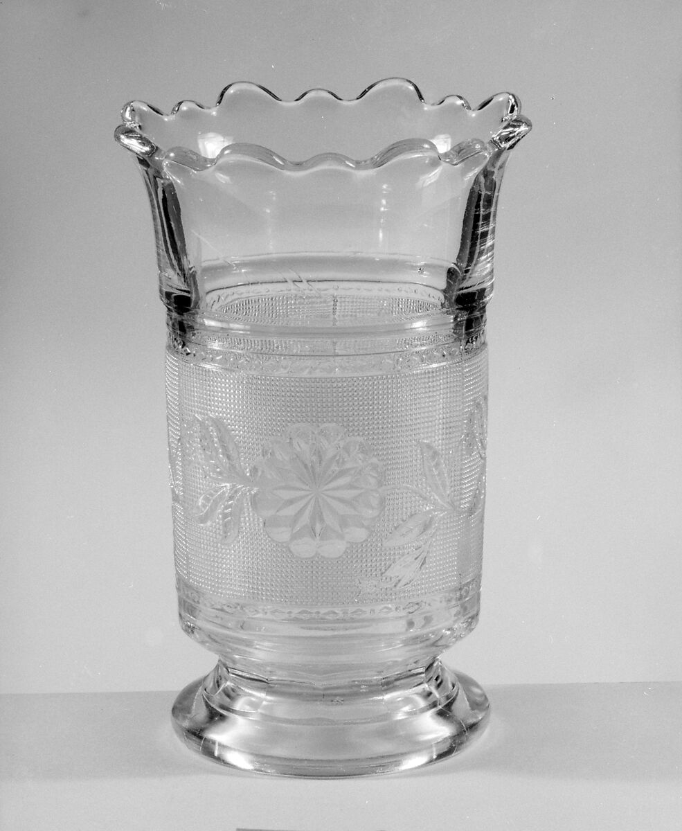 Celery Vase, Portland Glass Company (1864–73), Pressed glass, American 