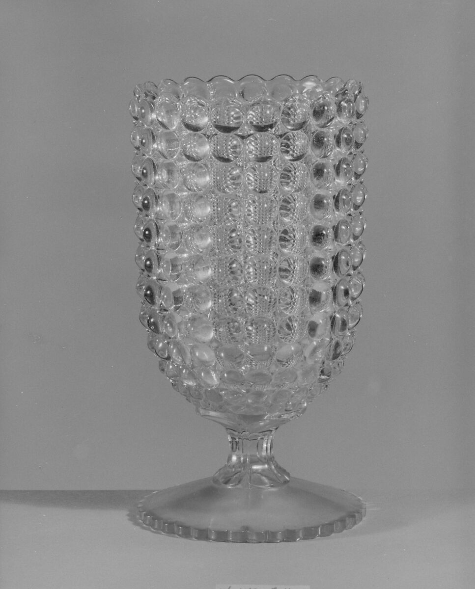 Celery Vase, Richards and Hartley Flint Glass Co. (ca. 1870–1890), Pressed yellow glass, American 