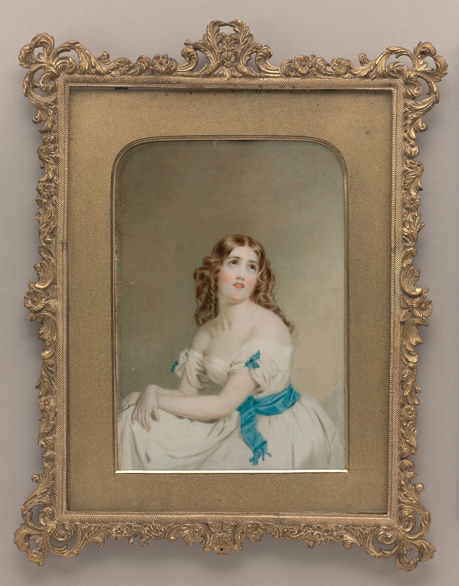 Holy Eyes, Thomas Story Officer (1810–1859), Watercolor on ivory, American 