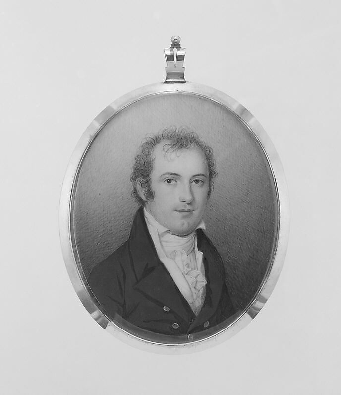 Portrait of a Gentleman, Anna Claypoole Peale (1791–1878), Watercolor on ivory, American 