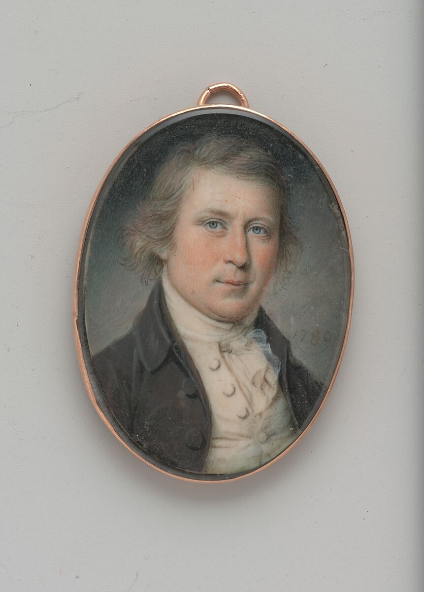 Self-portrait, James Peale (American, Chestertown, Maryland 1749–1831 Philadelphia, Pennsylvania), Watercolor on ivory, American 