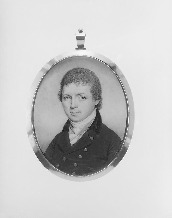 Portrait of a Gentleman, Raphaelle Peale (1774–1825), Watercolor on ivory, American