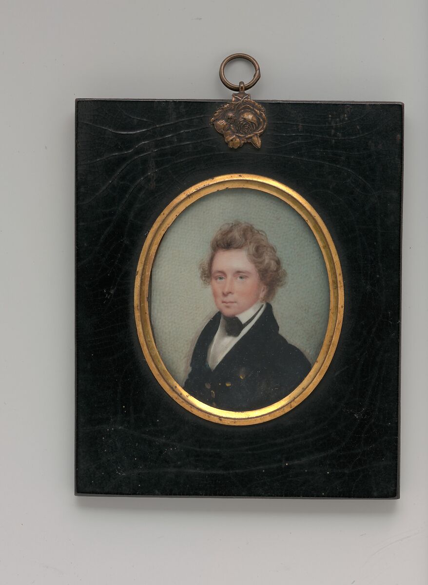 Portrait of a Gentleman, Edward Crowell Potter (active ca. 1825–30), Watercolor on ivory, American 