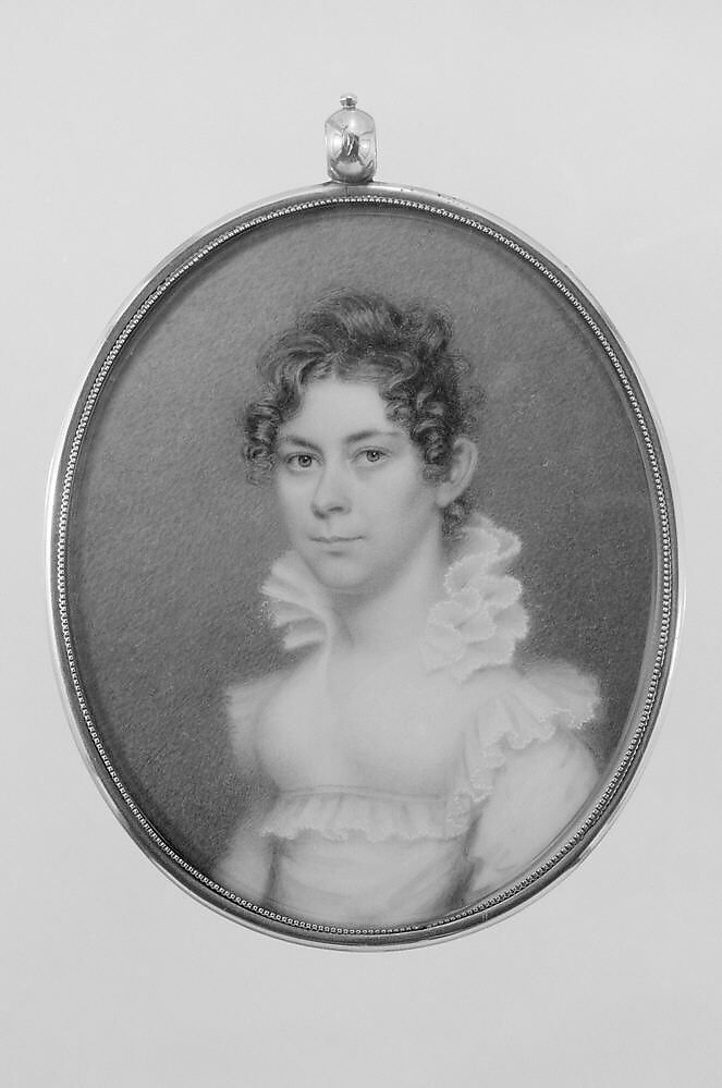 Matilda Few, Nathaniel Rogers (American, Bridgehampton, New York 1788–1844 Bridgehampton, New York), Watercolor on ivory, American 