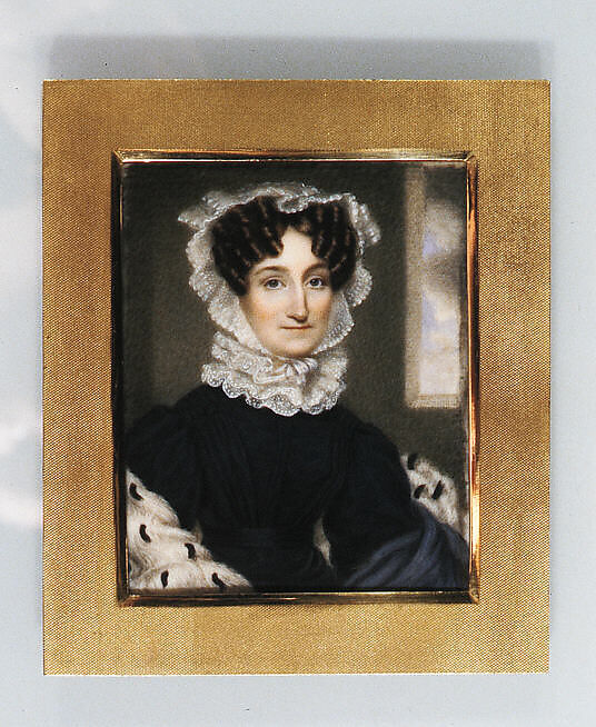 Portrait of a Lady, Nathaniel Rogers (American, Bridgehampton, New York 1788–1844 Bridgehampton, New York), Watercolor on ivory, American 
