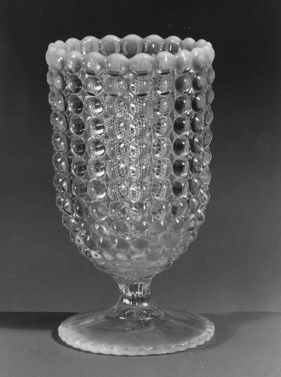 Celery Vase, Richards and Hartley Flint Glass Co. (ca. 1870–1890), Pressed colorless and opalescent glass, American 