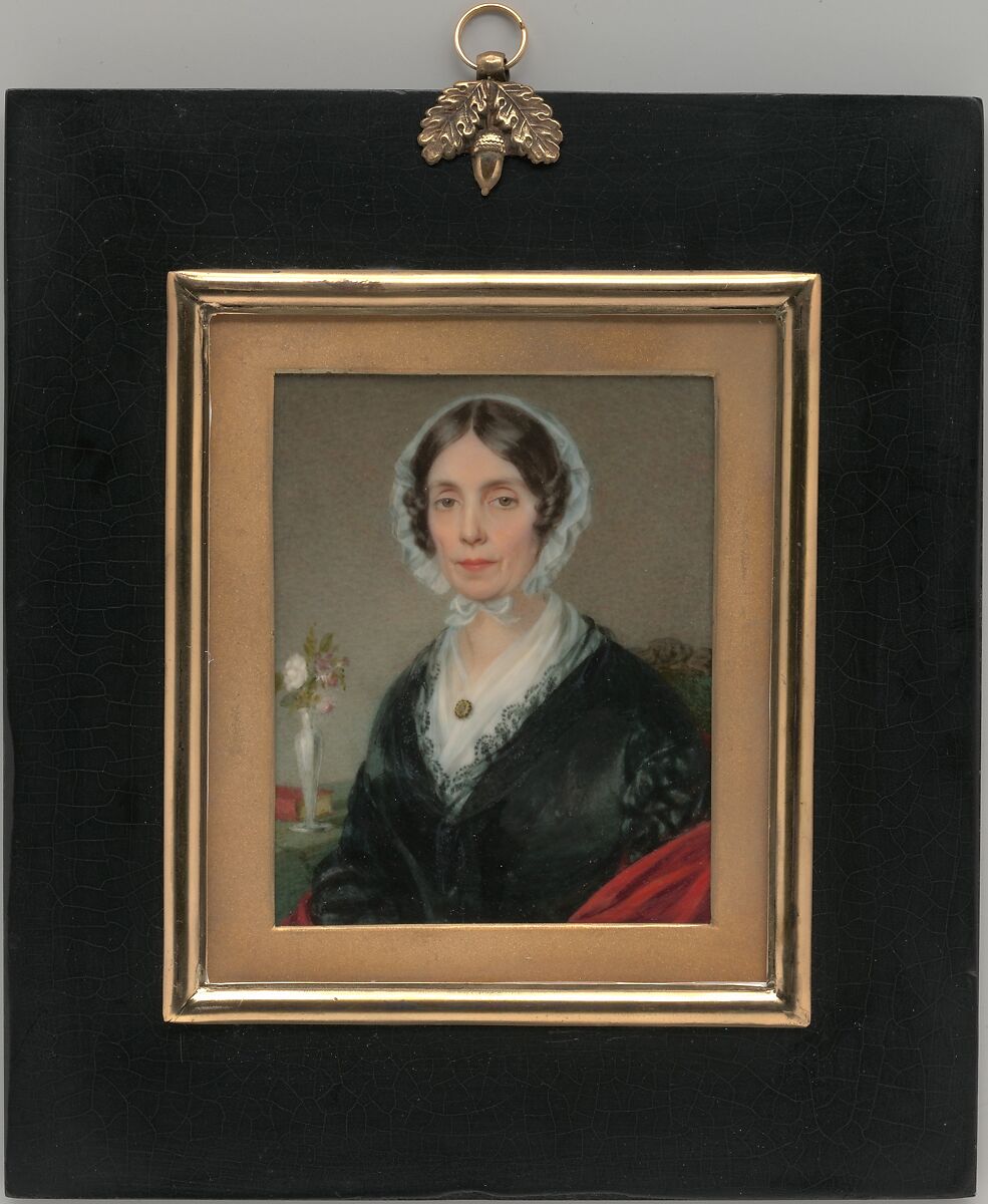 Mrs. Israel Thorndike (Sarah Dana), George Lethbridge Saunders (British, Bristol 1807–1863 Bristol), Watercolor on ivory, American 
