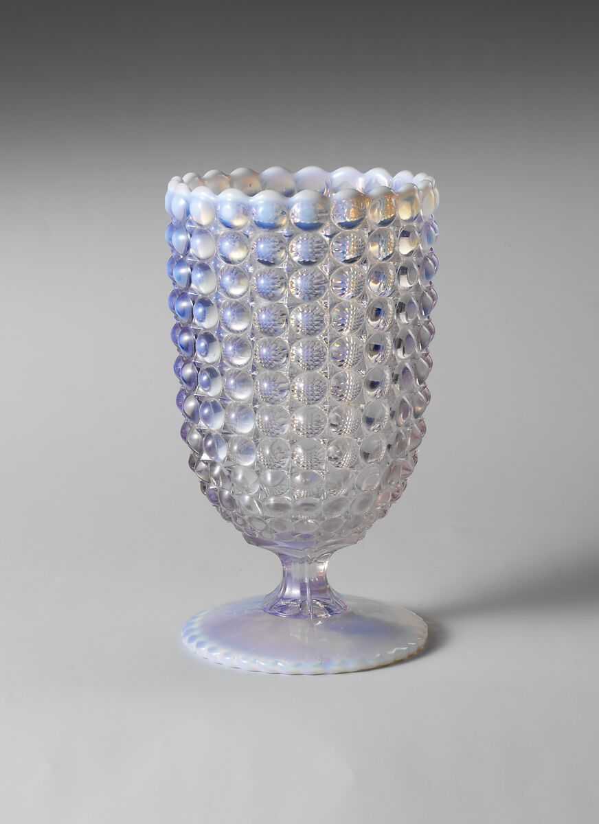 Celery Vase, Richards and Hartley Flint Glass Co. (ca. 1870–1890), Pressed colorless and opalescent glass, American 