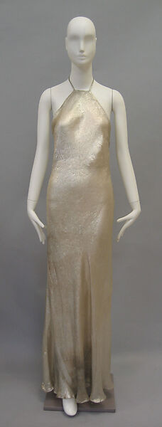 Evening dress, House of Vionnet (French, active 1912–14; 1918–39), silk, metal, French 