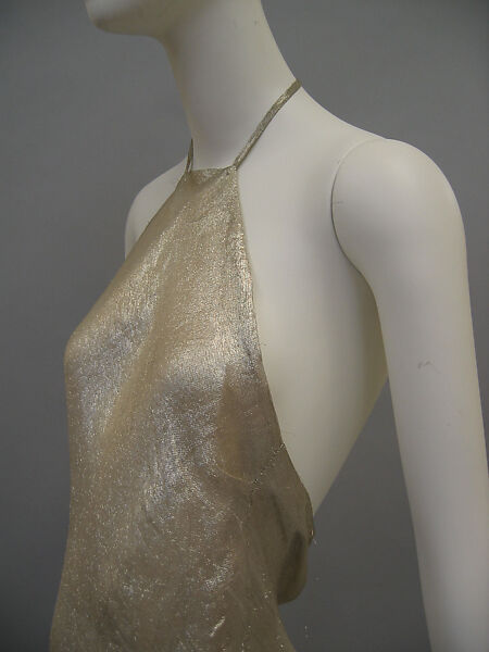 Evening dress, House of Vionnet (French, active 1912–14; 1918–39), silk, metal, French