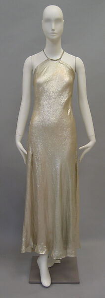 Evening dress, House of Vionnet (French, active 1912–14; 1918–39), silk, metal, French 