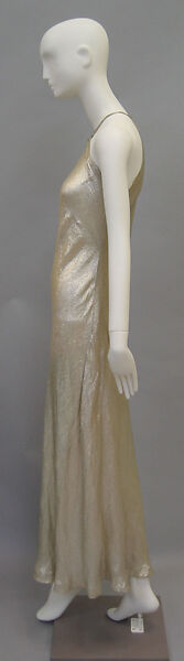 Evening dress, House of Vionnet (French, active 1912–14; 1918–39), silk, metal, French