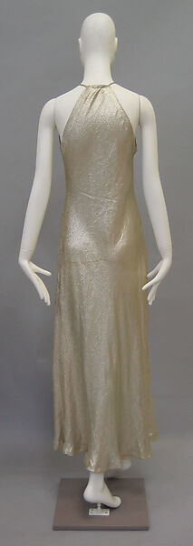Evening dress, House of Vionnet (French, active 1912–14; 1918–39), silk, metal, French
