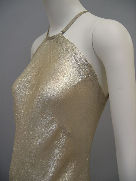 Evening dress, House of Vionnet (French, active 1912–14; 1918–39), silk, metal, French