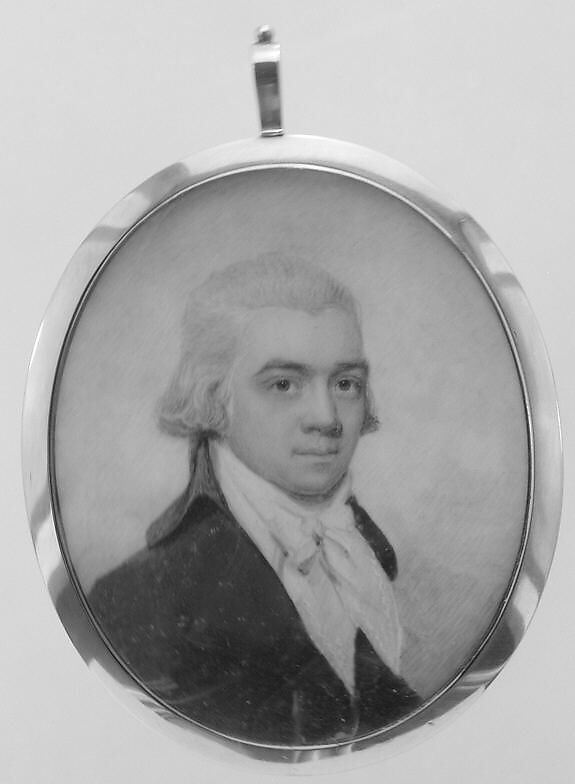 Portrait of a Gentleman, Benjamin Trott (ca. 1770–1843), Watercolor on ivory, American 