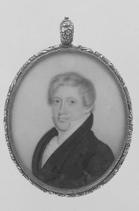 Portrait of a Gentleman, Benjamin Trott (ca. 1770–1843), Watercolor on ivory, American 