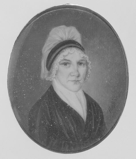 Mrs. Anstis Stone, William Verstille (American, Boston, Massachusetts 1757–1803 Boston, Massachusetts), Watercolor on ivory, American 