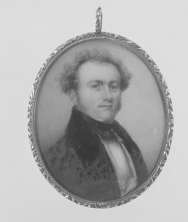 Portrait of a Gentleman, William Warner Jr. (ca. 1813–1848), Watercolor on ivory, American 
