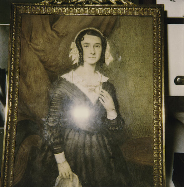 Lady in Black Dress, Watercolor on paper, American 