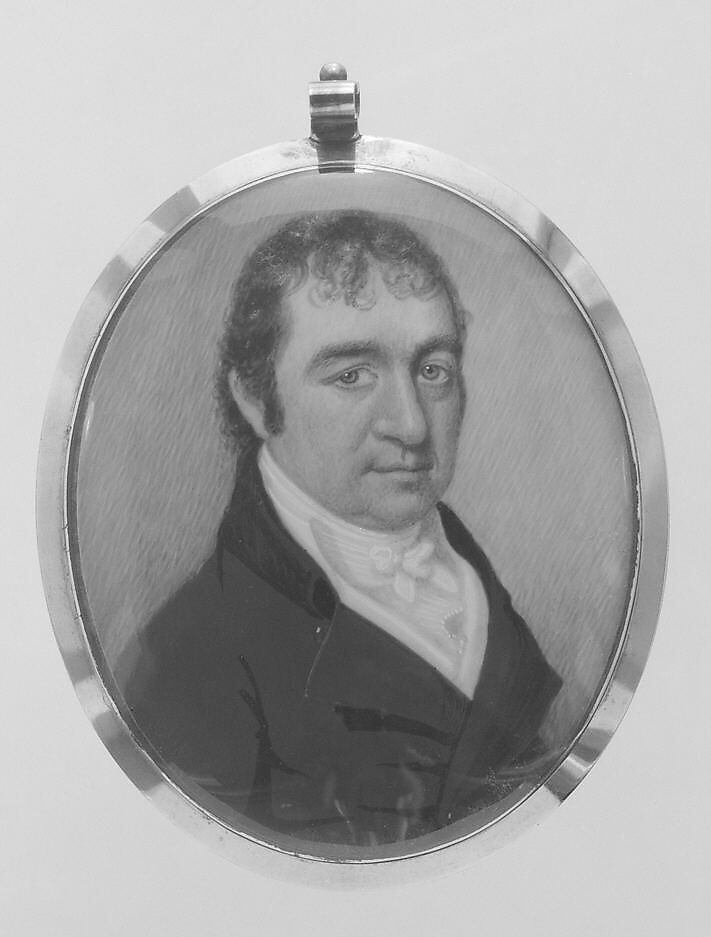 Portrait of a Gentleman, Watercolor on ivory, American 