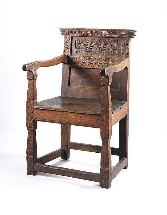 Joined armchair, Oak, American