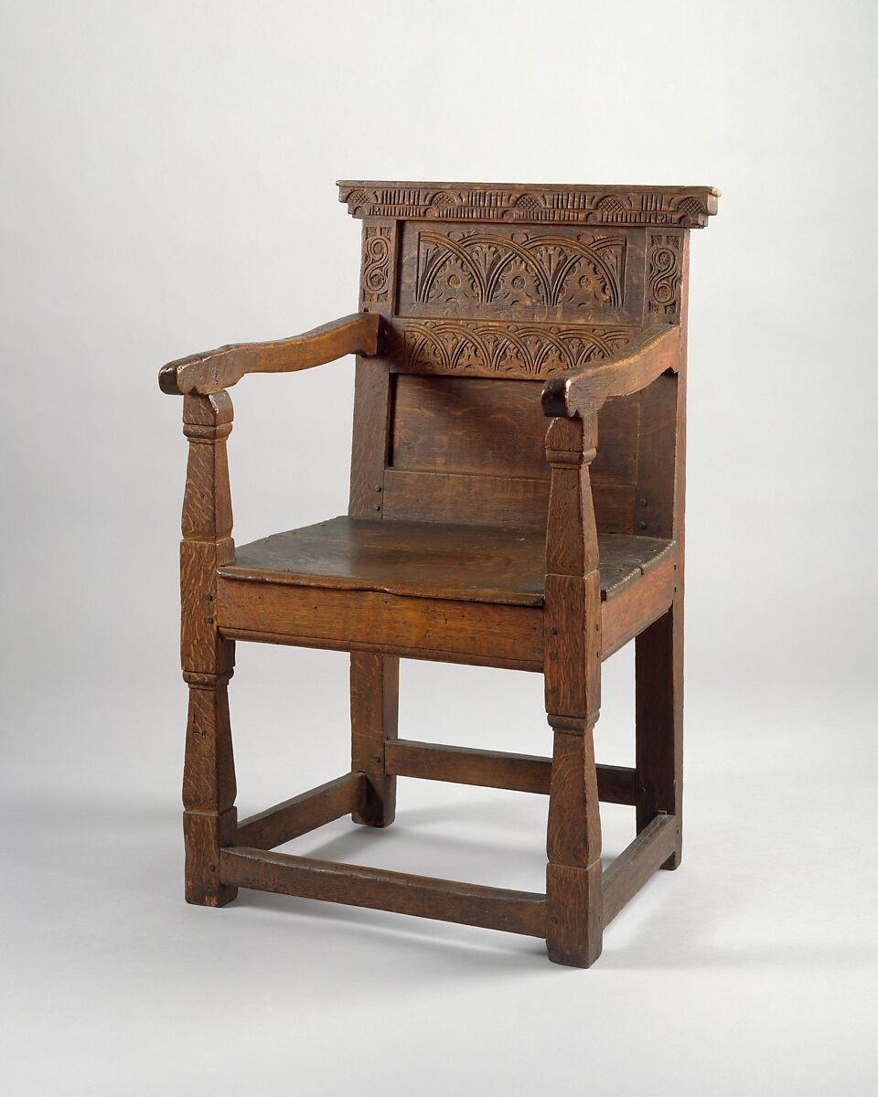 Joined armchair, Oak, American